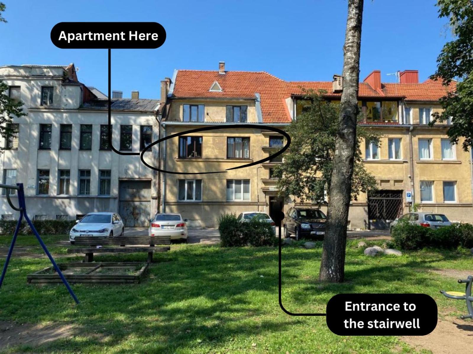 Spacious Old Town Apt, 3 Private Rooms, Sleeps 5-6 Kaunas Exterior foto